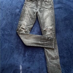 Citizens Of Humanity Carlie High Rise Skinny (Ripped/Gray)